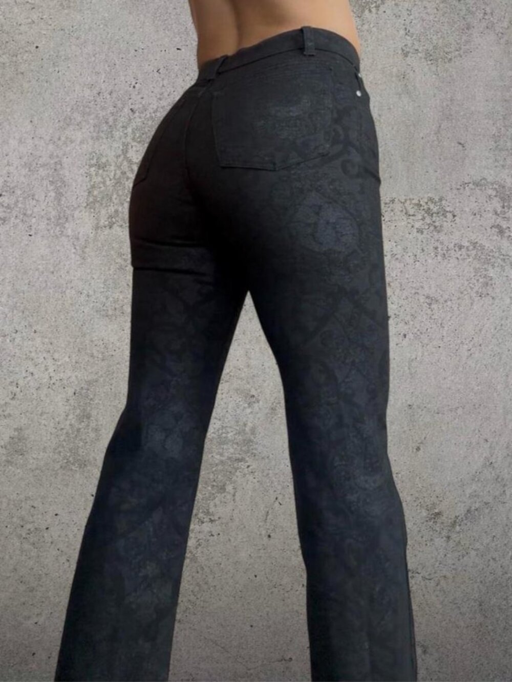 Vintage Roberto Cavalli 2000s Arabic Mozaic Print jeans
